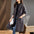 Women's Fashion Stitching Cardigan Knitted Sweater Coat