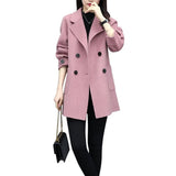 Women's Fashion Mid-Length Woolen Blazer