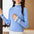 Women's Fashion Half Turtleneck Wooden Ear Contrast Color Knitwear