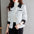 Women's Elegant Plaid Stitching Lapel Short Coat