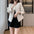 Fashion Women's Elegant Knitted Printed Button Short Coat