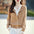 Fashion Women's Twist Knitted False Two Pieces Wool Cardigan