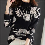 Elegant Half Turtleneck Knitted Bottoming Shirt