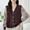 Women's Temperament Plaid Stitching Knitted Cardigan Sweater