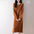 Women's Fashion Solid Color Pearl Buckle Knitted Dress