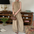 Halter Off-the-Shoulder Vest+Elastic Waist Wide-Leg Casual Pants Two-Piece Set