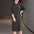 Women's Casual Hooded Mid-Length Knitted Dress Sweater