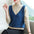 Women's Fashionable Half Turtleneck Fake Two-Piece Vest Knitted Sweater