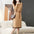 Women's Elegant Mock Neck Sweater Knitted Dress