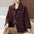 Women's Fashion Stitching Button Knitted Coat