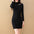 Women's Elegant Hollow Plate Buckle Half Turtleneck Knitted Dress