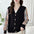 Women's Temperament Plaid Stitching Knitted Cardigan Sweater