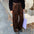 Fashion Women's Leopard Print Velvet Casual Wide-Leg Pants