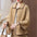 Women's Fashion Stitching Button Knitted Coat