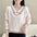 Casual Women Butterfly Pearl Collar Beaded Printed Knitted Sweater