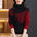 Fashion High Collar Mixed Color Stripe Knitted Bottoming Shirt