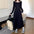 Women's Elegant off-Shoulder Long Sleeve Knitted Maxi Dress