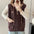 Women's Casual Hooded Knitted Printed Vest Coat