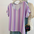 Striped Loose V-neck T-shirt