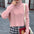 Simple Graceful Vertical Pattern Turtleneck Sweater