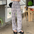 Tie Dye High Waist Drooping Ice Silk Wide-Leg Pants