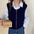 Women's Fashion Color Button Knitted Sweater Vest