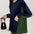 Women's Fashion Pleated Pocket Stitching Long-Sleeved Sweater