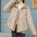 Women's Fashion Stitching Hooded-Down Jacket Coat