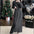 Casual Women's Knitted Cardigan Sweater Skirt Long Skirt Two-Piece Set