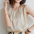 Silk Round Neck Pleated Camisole