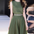 Elegant Green Vest Dress