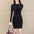 Elegant Bodycon Cross Belt Hip Knitwear Dress Sweater