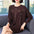 Women's Fashion Rhinestone Printed Mid-Length Knitted Sweater