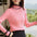 Women's Fashion Half Turtleneck Wooden Ear Contrast Color Knitwear