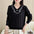 Casual Women Butterfly Pearl Collar Beaded Printed Knitted Sweater