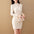 Women's Elegant Hollow Plate Buckle Half Turtleneck Knitted Dress