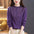 Women's Fashion Pearl Stitching Half Turtleneck Knitted Top