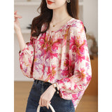 Elegant Floral Printed Chiffon Shirt