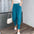 Women's Casual Pleated High Waist Cropped Harem Pants