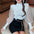 Half Turtleneck Lace Gauze Knitting Bottoming Shirt