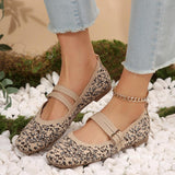 Flyknit Low-Cut Flat Shoes with Buckle and Pointed Toe