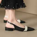 Lady Temperament Color Matching Pumps Sandals