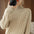 Women's Elegant Half-Turtleneck Imitation Matting Woven Long-Sleeved Sweater