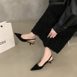 Retro High Heel Pointed Toe Shoes