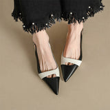 Lady Temperament Color Matching Pumps Sandals