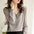 Commuter Knitted Button Chiffon Blouse