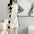 Women's Elegant Plaid Stitching Printing Knitted Dress