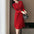 Elegant Button Knitted Pleated Dress