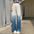 Gradient Color High Waist Drooping Knitted Sunscreen Ice Silk Wide-Leg Pants