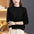 Women's Fashion Pearl Stitching Half Turtleneck Knitted Top